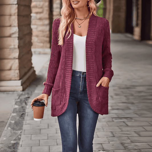 Donna - Cardigan di lusso a maniche lunghe - Maglia morbida