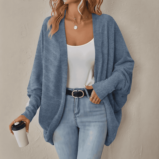 Donna - Cardigan fuori misura in maglia - Struttura morbida
