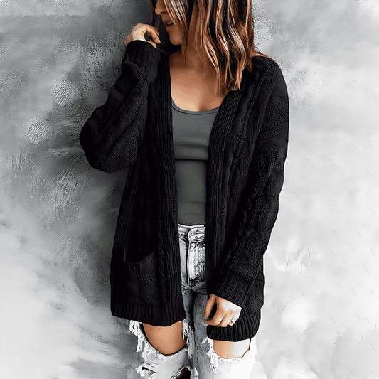 Donna - Cardigan in maglia a cavi - Stile casual