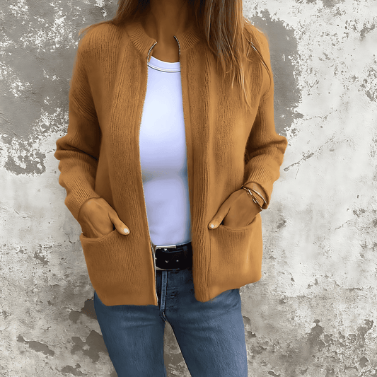 Donna - Cardigan in maglia aperto sul davanti - vestibilità rilassata
