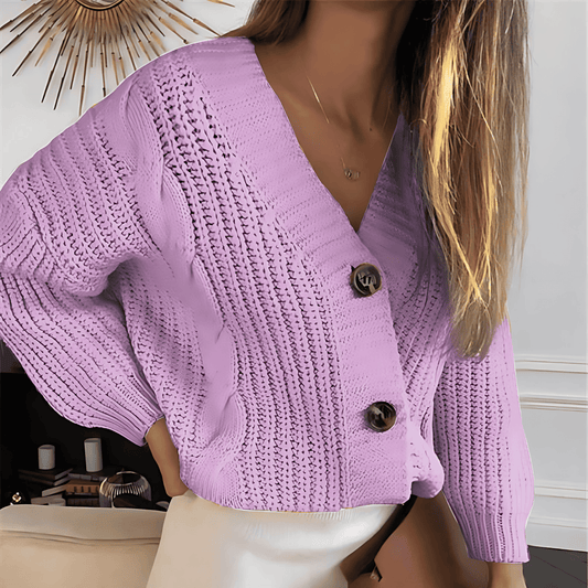 Donna - Cardigan oversize - Bottoni decorativi