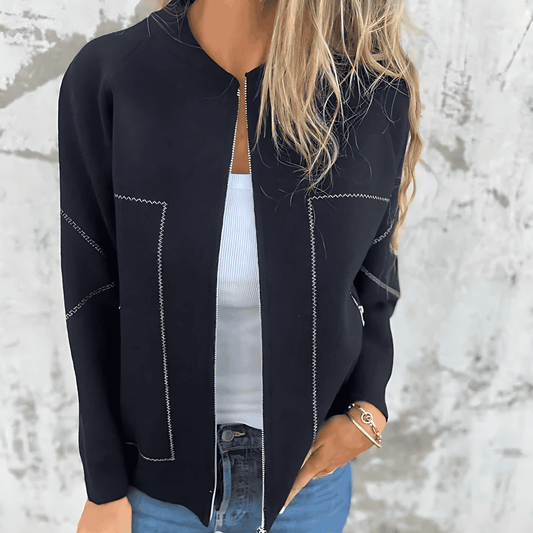 Donna - Elegante giacca con cerniera - Tessuto confortevole