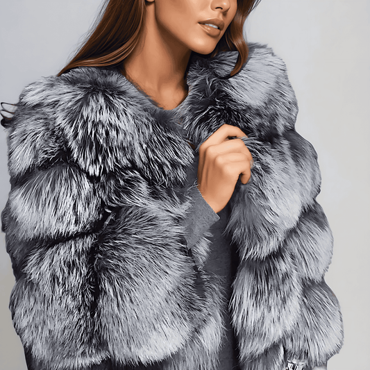 Donna - Elegante giacca in pelliccia sintetica - Accogliente e chic