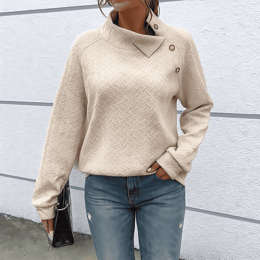 Donna - Felpa a collo alto - Maglia Chevron