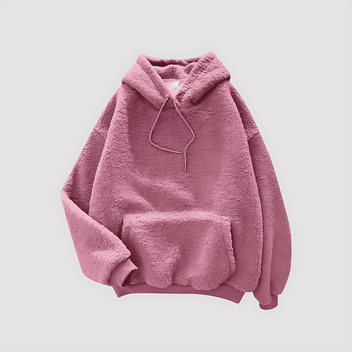 Donna - Felpa invernale con cappuccio in pile Sherpa - stile oversize