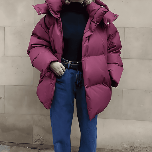 Donna - Giacca Puffer a collo alto con tasche