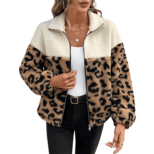 Donna - Giacca Teddy - Stile leopardato