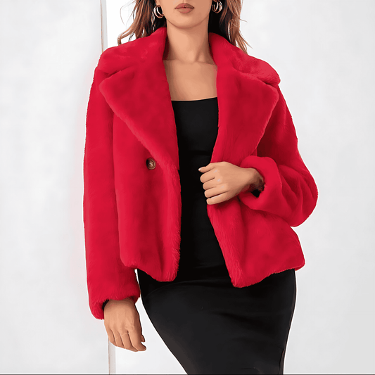 Donna - Giacca Teddy alla moda - Morbido strato di moda