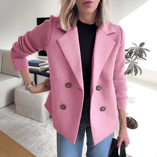 Donna - Giacca blazer con maniche a sbuffo - Miscela di lana