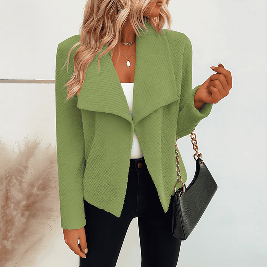 Donna - Giacca blazer in maglia testurizzata - vestibilità rilassata