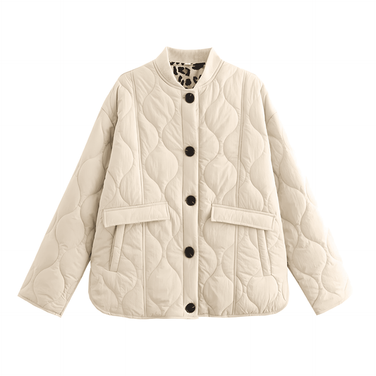 Donna - Giacca casual oversize - Design trapuntato
