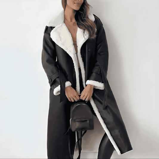 Donna - Giacca classica lunga con fodera in pile