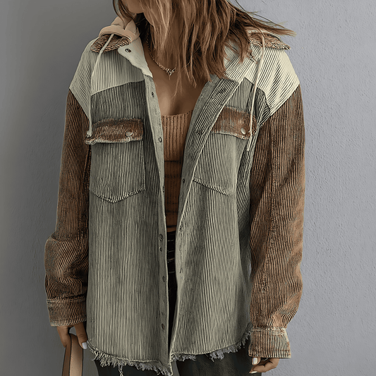 Donna - Giacca con cappuccio e abbottonatura - Vestibilità aderente