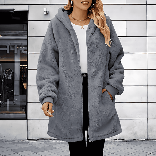 Donna - Giacca con cappuccio in felpa - vestibilità fuori misura