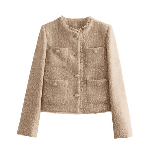 Donna - Giacca cropped in tweed - Cappotto corto elegante