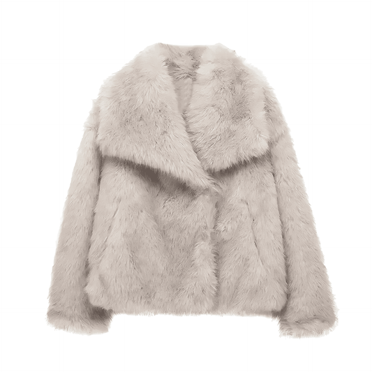 Donna - Giacca elegante in pelliccia sintetica - Stile accogliente