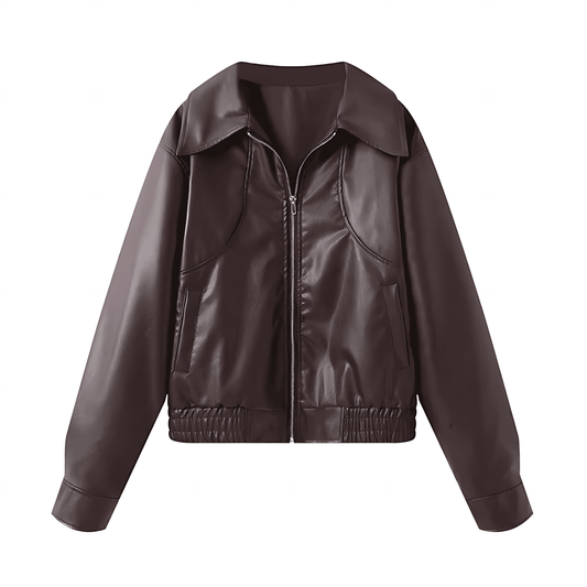 Donna - Giacca in ecopelle - Taglio casual