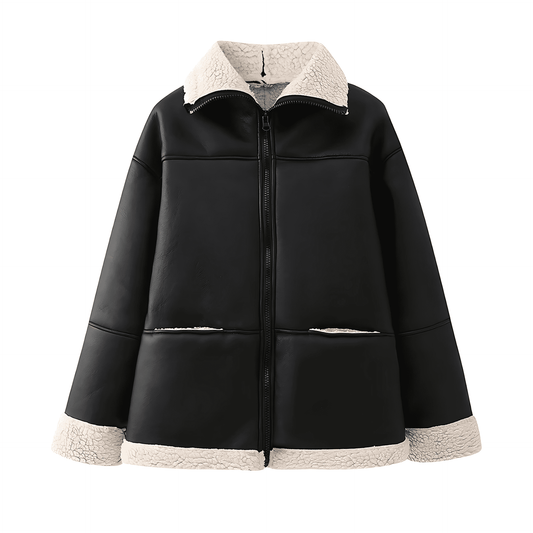 Donna - Giacca in ecopelle con fodera confortevole