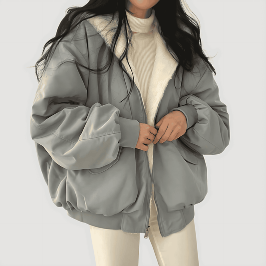 Donna - Giacca in pile Sherpa Teddy Coat - Stile invernale