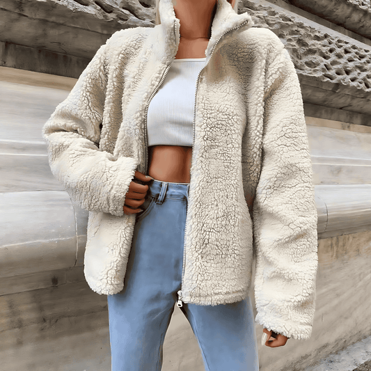 Donna - Giacca in pile con zip - Vestibilità comoda
