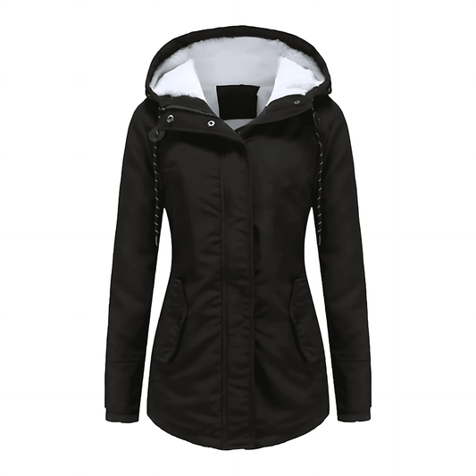 Donna - Giacca parka - Calda pelliccia sintetica