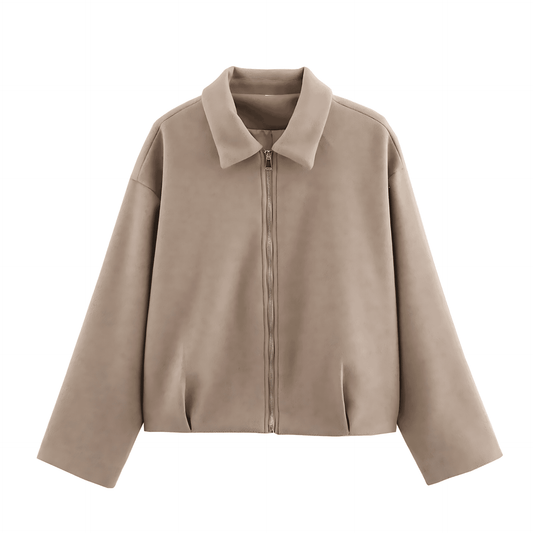Donna - Giacca sportiva a collo alto - Stile zip-up