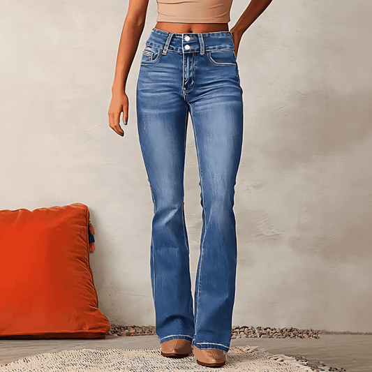 Donna - Jeans svasati in denim - Vita alta