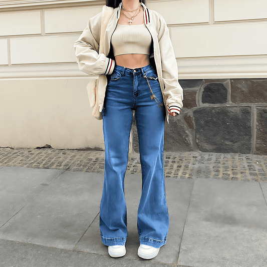 Donna - Jeans svasati in denim - Vita media