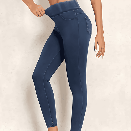 Donna - Jeggings alla moda a vita alta - Vestibilità trendy