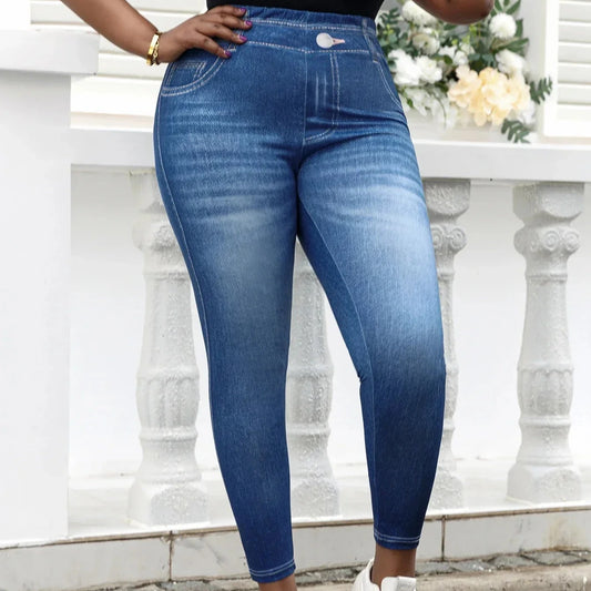 Donna - Jeggings taglie forti - Tessuto elasticizzato
