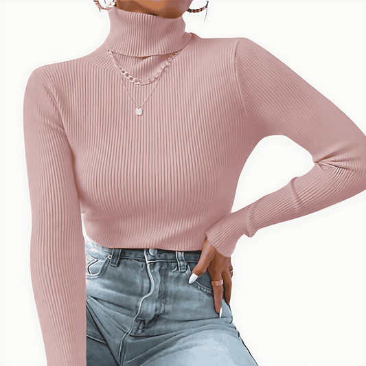 Donna - Maglia a coste - Stile dolcevita