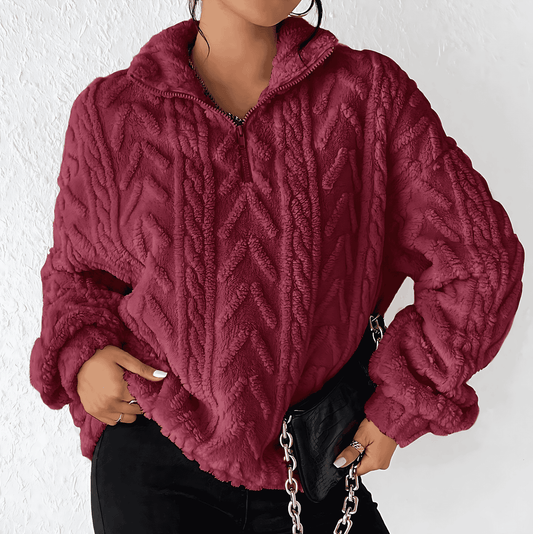 Donna - Maglia in pile con collo alto