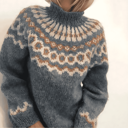 Donna - Maglia norvegese a collo alto