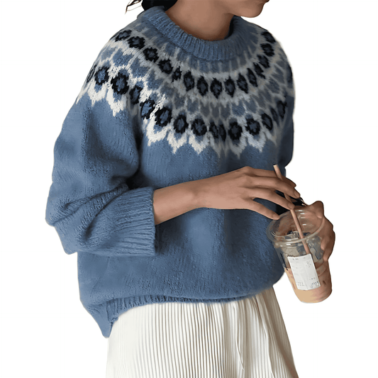 Donna - Maglione lavorato a maglia - Design tradizionale norvegese