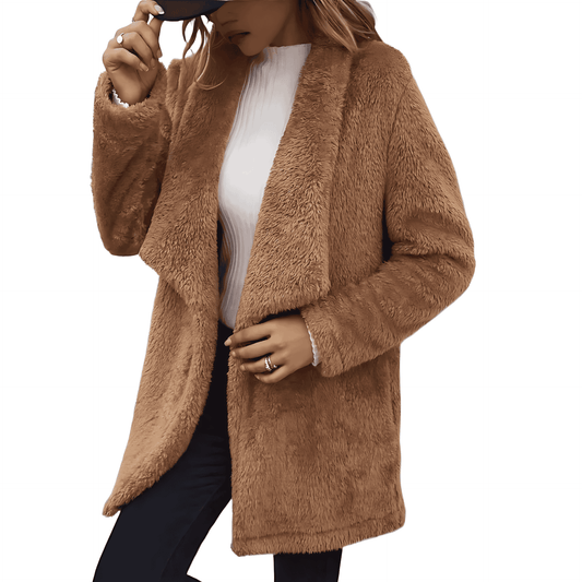 Donna - Morbido cappotto aperto - Morbido cappotto over