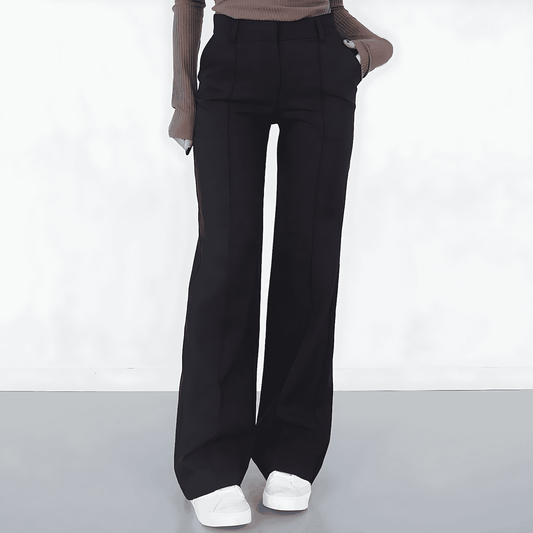 Donna - Pantaloni a vita alta a gamba dritta - Sartoriali