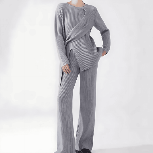 Donna - Set due pezzi in maglia - Maglione e pantaloni morbidi