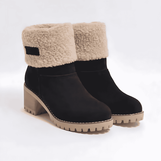Donna - Stivaletti con tacco grosso - Foderati in shearling