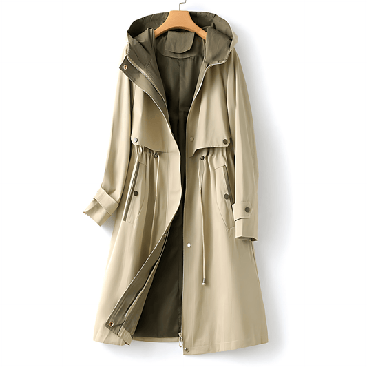 Donna - Trench impermeabile con cappuccio - Stile moderno