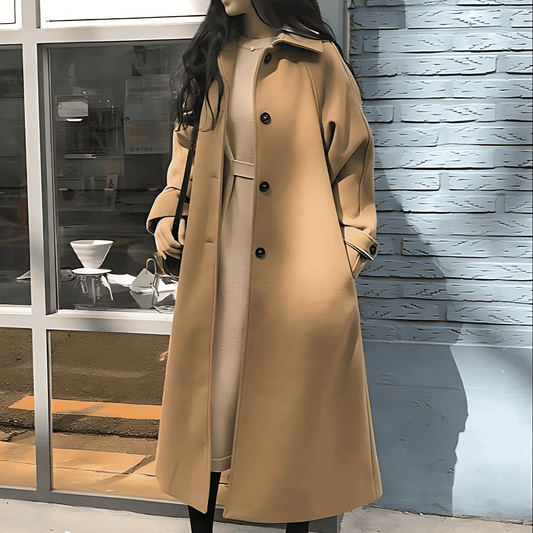 Donna - Trench lungo e caldo - Stile classico