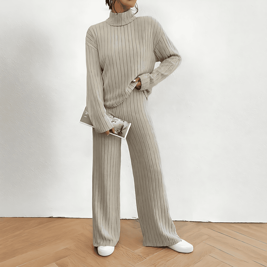Donna' - Set due pezzi - Maglione a collo alto e pantaloni larghi