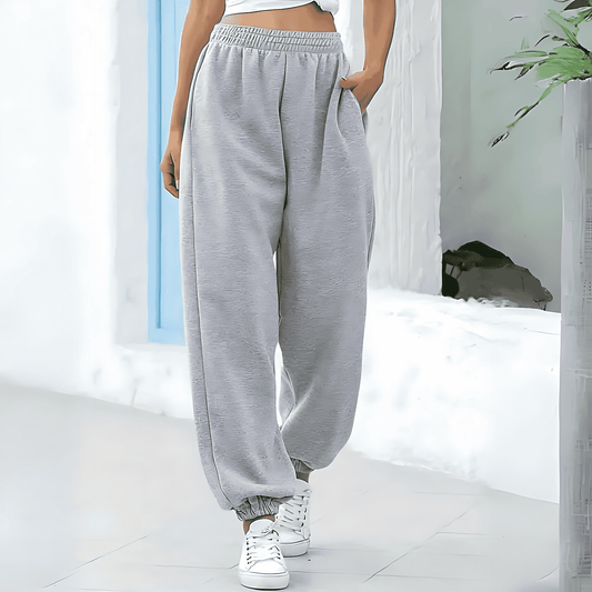 Donne - Pantaloni da jogging a vita alta - Stile baggy