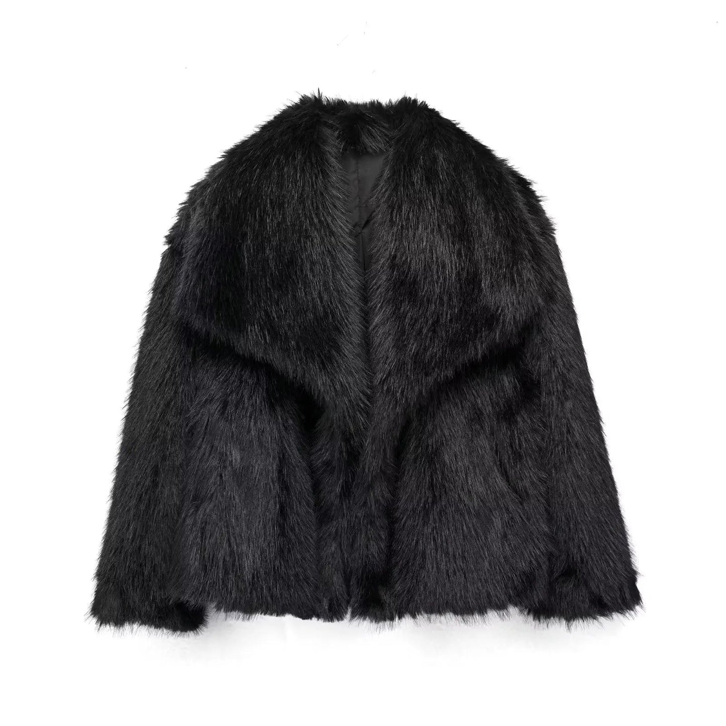 Donna - Giacca elegante in pelliccia sintetica - Stile accogliente