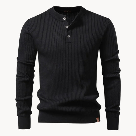 Maglione Slim Fit da Uomo – Con Collo Rotondo e Chiusura a Bottone, Adatto per Uso Casual e Quotidiano