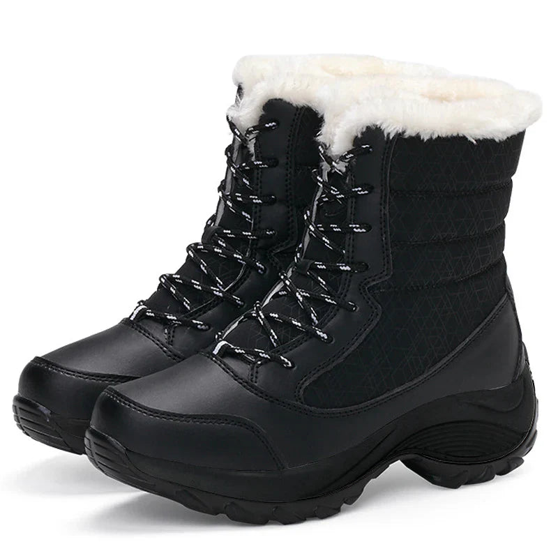 Donna - Stivali da neve con piattaforma casual - Caldi e alla moda