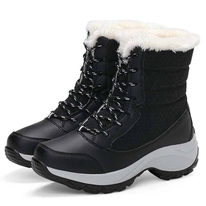 Donna - Stivali da neve con piattaforma casual - Caldi e alla moda
