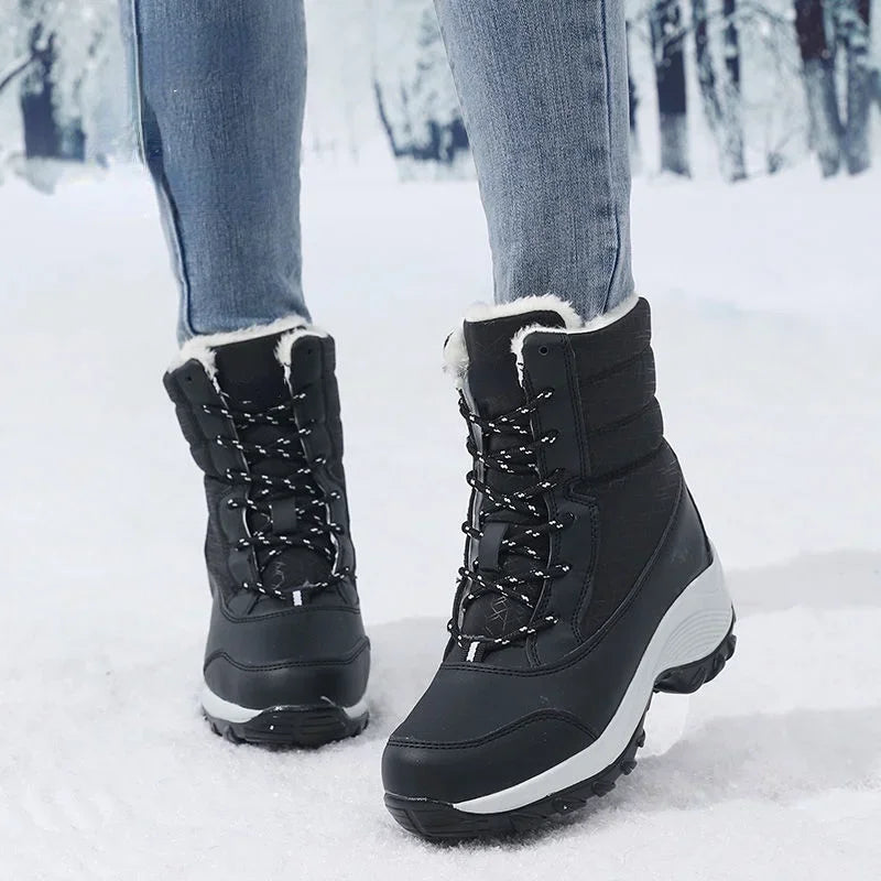 Donna - Stivali da neve con piattaforma casual - Caldi e alla moda