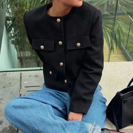 Donna - Bomber cropped - Collo rotondo