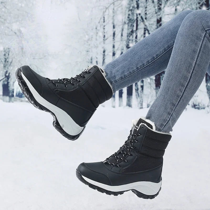 Donna - Stivali da neve con piattaforma casual - Caldi e alla moda