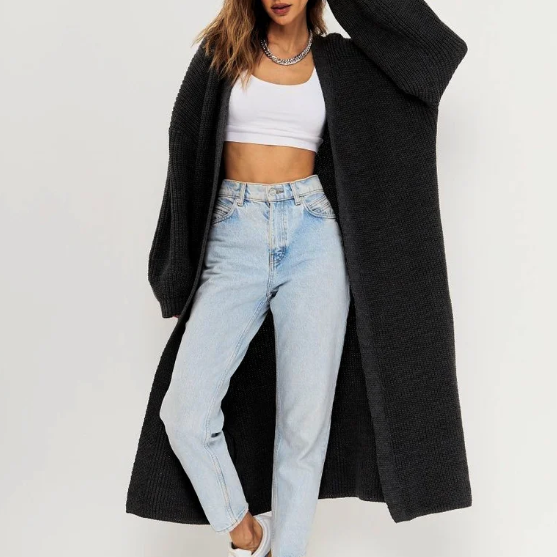 Donna - Cardigan aperto sul davanti - Stile casual